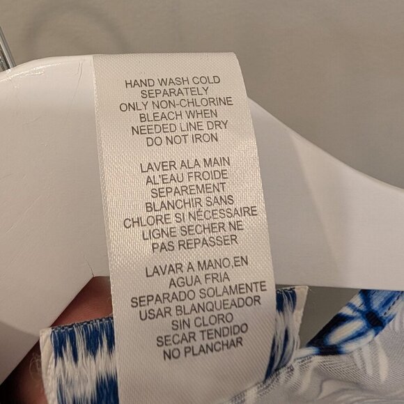 Tommy Bahama Dress Blue White Stretch Beach Pool Lounge Lunch Brunch - Size S - Picture 6 of 6
